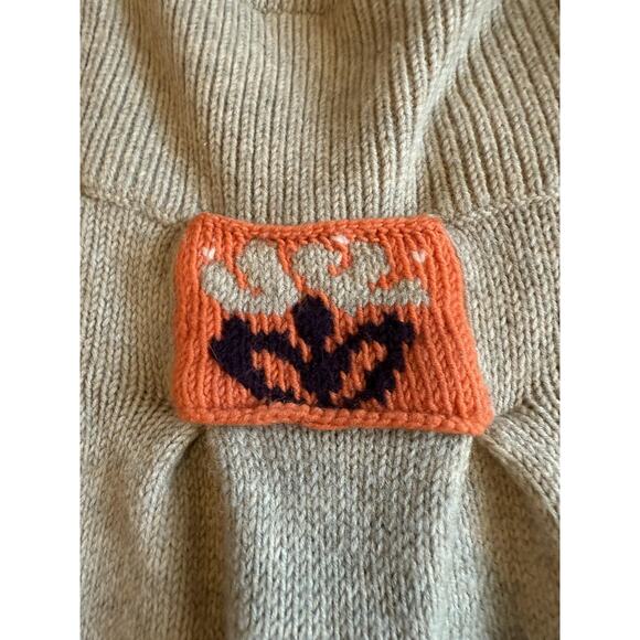 Sleeping on Snow Skirt Womens Small Gray Wool Knit Lined Intarsia Anthropologie - Picture 5 of 7